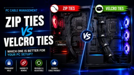 zip ties vs velcro ties for pc cable management comparison