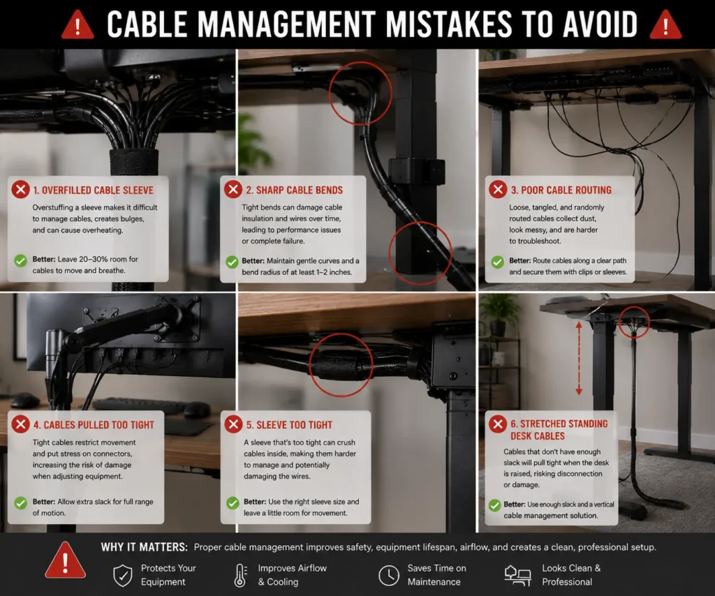 Common cable management sleeve mistakes in PC setups
