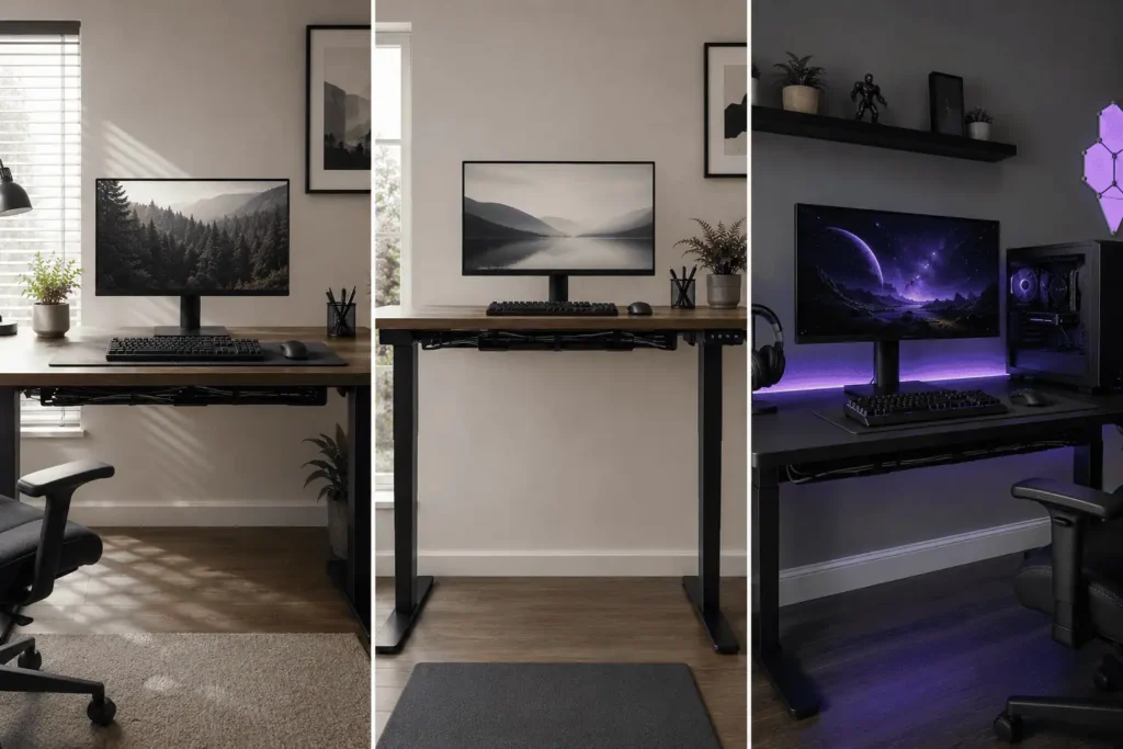 Wireless look for wired peripherals on different desk types