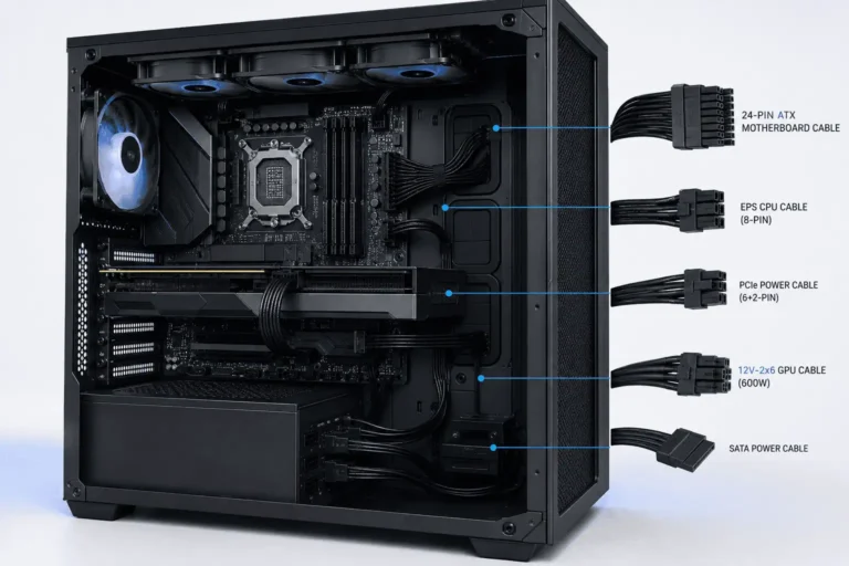ATX 3.1 PSU cable compatibility with motherboard and GPU power connectors