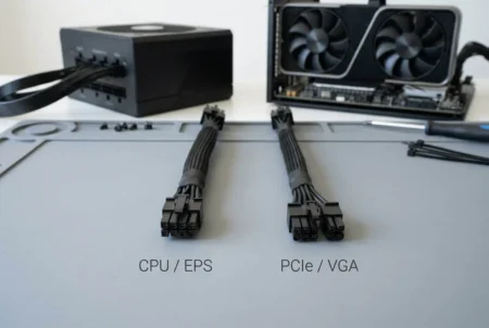 Can I Use a CPU Power Cable for a GPU? Avoid Damage CPU EPS cable and PCIe GPU power cable side by side
