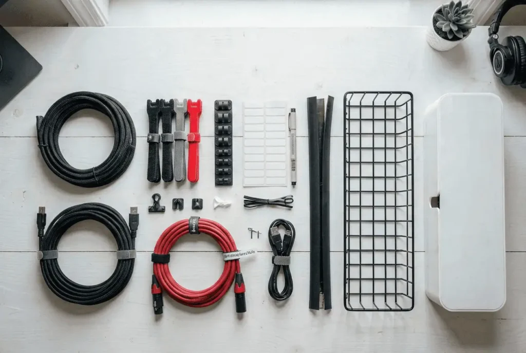 Essential podcast cable management accessories
