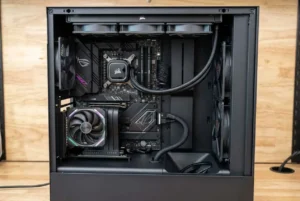 How to Manage Cables for a Vertically Mounted GPU vertical GPU cable management with power and PCIe riser cables